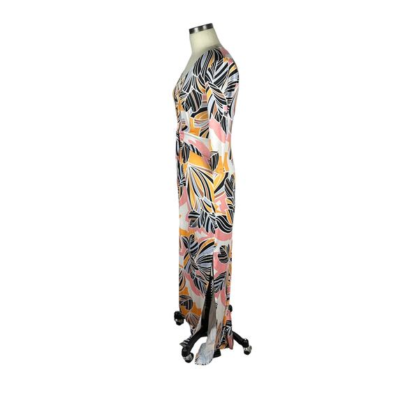 YUMI KIM Pink Retro Bloom Stretch Maxi Dress Women's Size Small NWT Colorful V - Picture 2 of 8